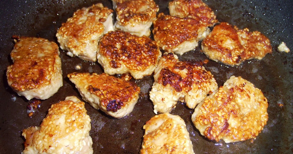 Nuggets de pollo con semillas de sésamo